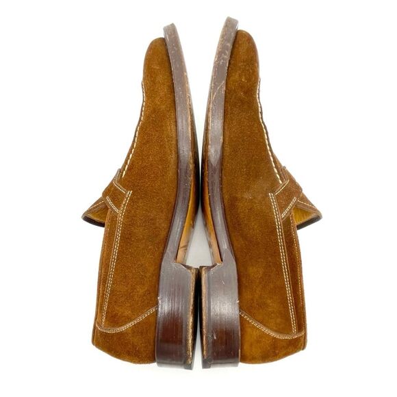 Bruno Magli Cipro Brown Suede Penny Loafers Mens Sz 7.5 Italy Classic Dress Shoe main image 8